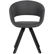 Jídelní židle Melany, textil, černá - 2