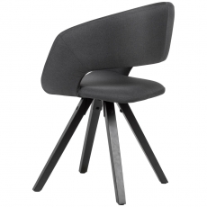 Jídelní židle Melany, textil, černá - 5