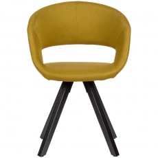 Jídelní židle Melany, textil, žlutá - 2