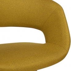 Jídelní židle Melany, textil, žlutá - 7