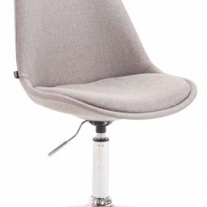 Jídelní židle Melisan, světle šedá / chrom - 1