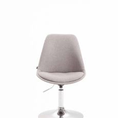 Jídelní židle Melisan, světle šedá / chrom - 2