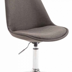 Jídelní židle Melisan, tmavě šedá / chrom - 1