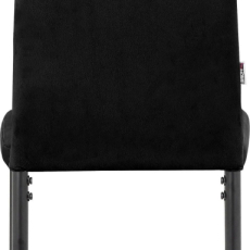 Jídelní židle Melly (SET 4 ks), samet, černá - 5