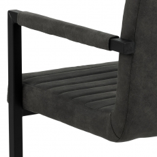 Jídelní židle Michelle (SET 2ks), tkanina, antracitová - 6