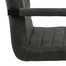 Jídelní židle Michelle (SET 2ks), tkanina, antracitová - 7