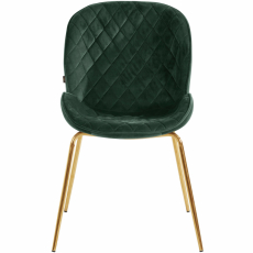 Jídelní židle Miranda (SADA 2 ks), samet, tmavě zelená - 2