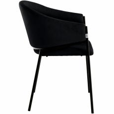 Jídelní židle Miriam (SADA 2 ks), tkanina, černá - 3
