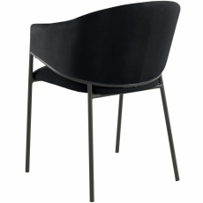 Jídelní židle Miriam (SADA 2 ks), tkanina, černá - 5