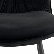 Jídelní židle Mirinda (SADA 2 ks), samet, černá - 5