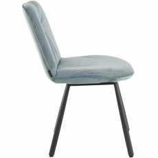Jídelní židle Mirinda (SADA 2 ks), samet, šedá - 3
