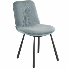 Jídelní židle Mirinda (SADA 2 ks), samet, šedá - 4