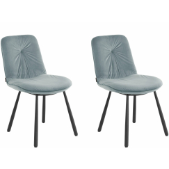 Jídelní židle Mirinda (SADA 2 ks), samet, šedá