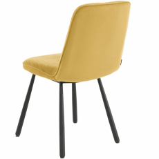 Jídelní židle Mirinda (SADA 2 ks), samet, žlutá - 5