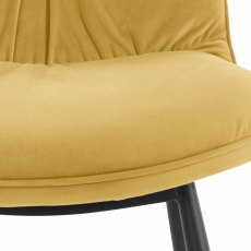 Jídelní židle Mirinda (SADA 2 ks), samet, žlutá - 6