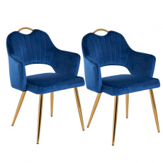 Jídelní židle Monky (SET 2 ks), modrá - 1
