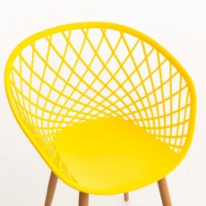 Jídelní židle Mora, žlutá - 5