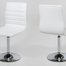 Jídelní židle na centrální noze Paula (SET 2 ks) bílá - 3