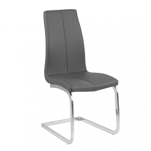 Jídelní židle na pérové podnoži Salome (SET 2 ks), šedá - 1