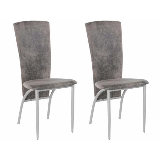Jídelní židle Nanc (SET 2 ks), světle šedá - 1