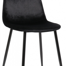 Jídelní židle Napier, samet, černá - 1