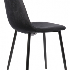 Jídelní židle Napier, samet, černá - 3