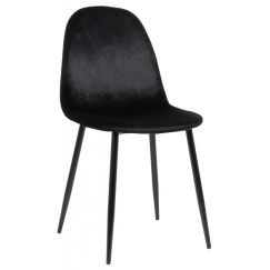 Jídelní židle Napier, samet, černá