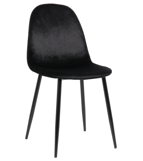 Jídelní židle Napier, samet, černá