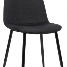 Jídelní židle Napier, textil, černá - 1