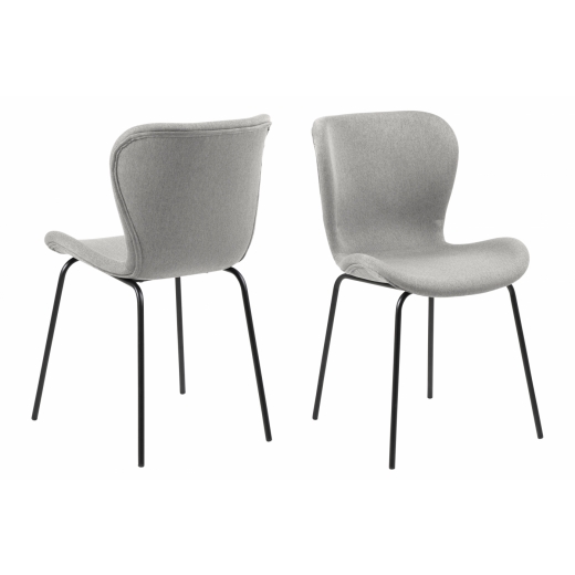 Jídelní židle Niera (SET 2 ks), světle šedá - 1