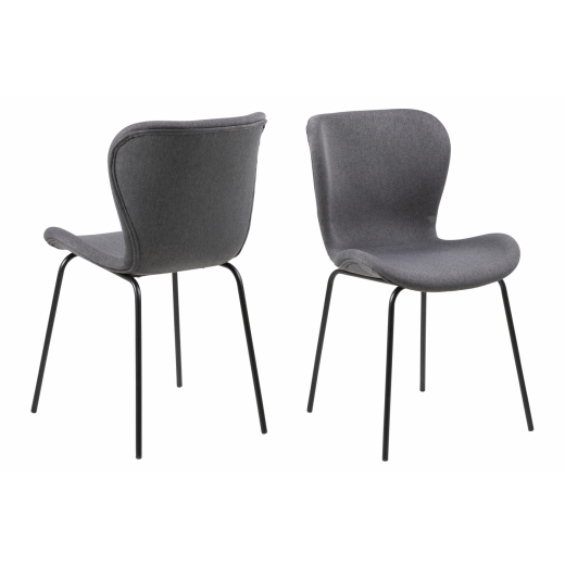 Jídelní židle Niera (SET 2 ks), tmavá šedá - 1