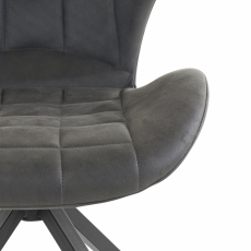 Jídelní židle Noma (SADA 2 ks), mikrovlákno, antracitová - 6