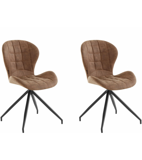 Jídelní židle Noma (SADA 2 ks), mikrovlákno, cappucino