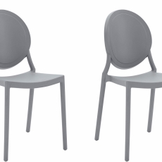 Jídelní židle Nona (SET 2 ks), šedá - 1