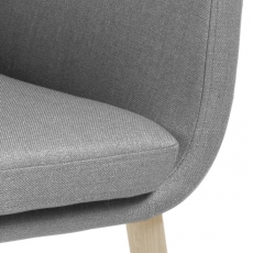 Jídelní židle Nora II, tkanina, šedá - 4