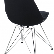 Jídelní židle Norby čalouněná, černá - 2