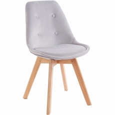 Jídelní židle Ohian (SET 2 ks), světle šedá - 1
