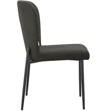 Jídelní židle Oita (SET 2 ks), textil, tmavě šedá - 3