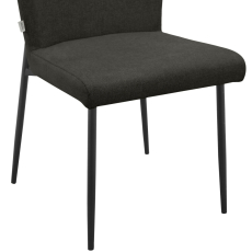 Jídelní židle Oita (SET 2 ks), textil, tmavě šedá - 7