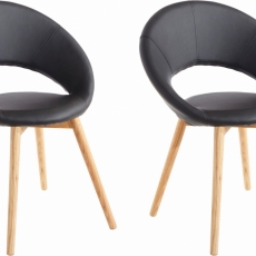 Jídelní židle Oregi (SET 2 ks), černá - 1