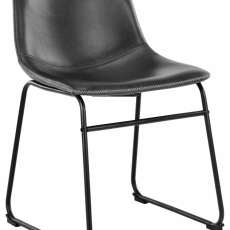 Jídelní židle Oregon (SET 2ks), syntetická kůže, černá - 1