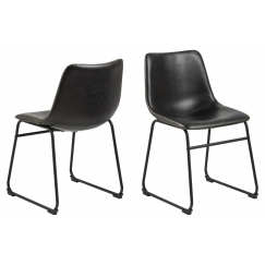 Jídelní židle Oregon (SET 2ks), syntetická kůže, koňaková