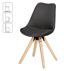 Jídelní židle Otto (SET 2 ks), antracitová - 3