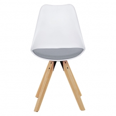 Jídelní židle Otto (SET 2 ks), bílá / šedá - 2