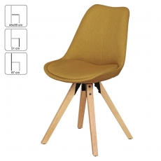 Jídelní židle Otto (SET 2 ks), hořčicová - 3