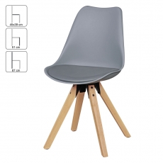 Jídelní židle Otto (SET 2 ks), šedá - 3
