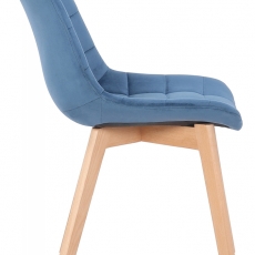 Jídelní židle Passaic, samet, modrá - 3