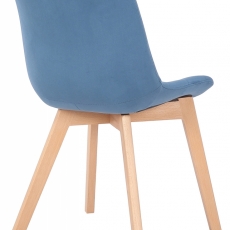 Jídelní židle Passaic, samet, modrá - 4
