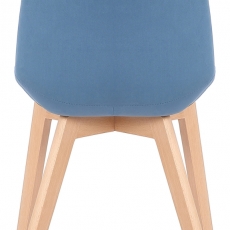 Jídelní židle Passaic, samet, modrá - 5