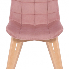 Jídelní židle Passaic, samet, růžová  - 2